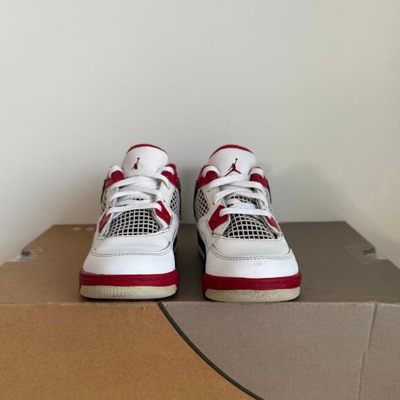 2012 Nike Air Jordan 4 ‘Fire Red’ Toddler Sneakers SZ 9 C - Picture 5 of 12